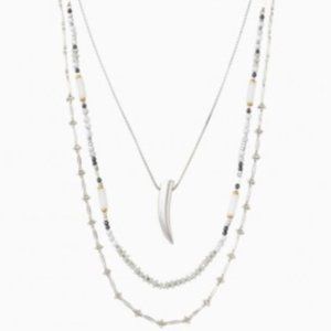 Stella & Dot Silver Tiburon Layered Necklace